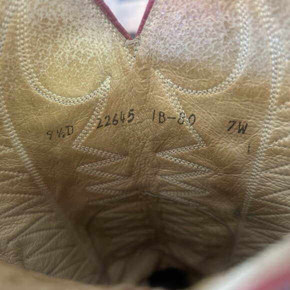 Panhandle Slim Vintage Buckaroo Tall Western Cowboy Boots Mens 9.5 D - Picture 3 of 12